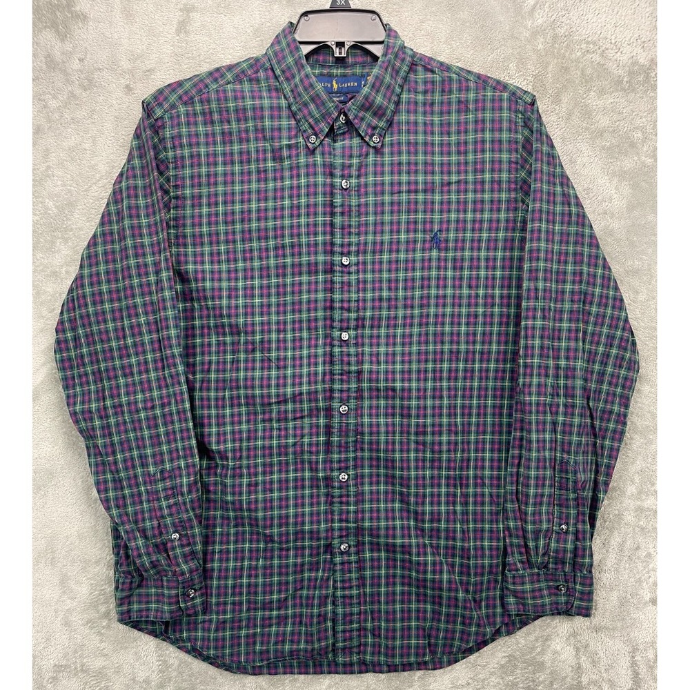 Polo Ralph Lauren Men's Shirt XL Multicolor‎ Plaid Long Sleeve Button Up